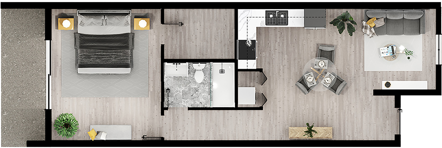 1 BEDROOM UNIT